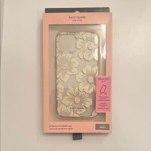 kate spade Floral iPhone 13 Case - White and Pink